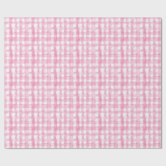 Waterverf Roze speldenknop Cadeaupapier (Vlak)