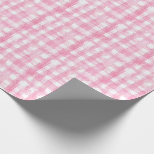 Waterverf Roze speldenknop Cadeaupapier (Hoek)