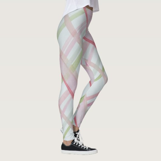 Waterverf Roze speldenknop Leggings (Rechts)