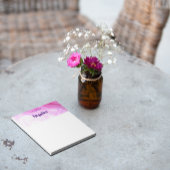 Waterverf roze splash paarse letter notitieblok