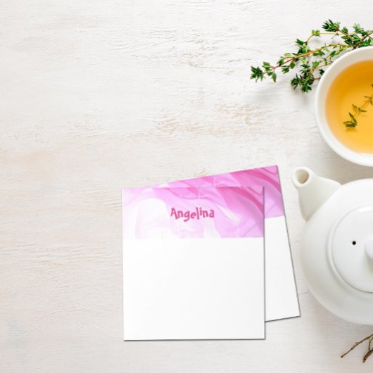 Waterverf roze splash paarse letter notitieblok