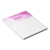 Waterverf roze splash paarse letter notitieblok (Schuin)