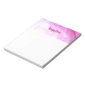 Waterverf roze splash paarse letter notitieblok (Linkerzijde)