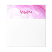 Waterverf roze splash paarse letter notitieblok (Voorkant)