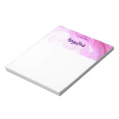 Waterverf roze splash paarse letter notitieblok (Linkerzijde)