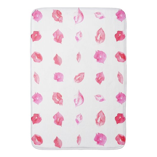 Waterverf Roze spoelen. Patroonafbeelding, rendy o Badmat (Voorkant Verticaal)