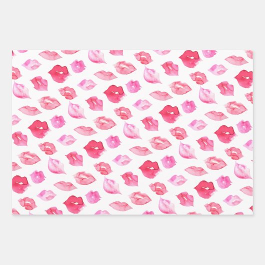 Waterverf Roze spoelen. Patroonafbeelding, rendy o Inpakpapier Vel (Voorkant 2)