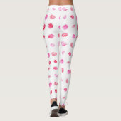 Waterverf Roze spoelen. Patroonafbeelding, rendy o Leggings (Achterkant)