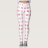 Waterverf Roze spoelen. Patroonafbeelding, rendy o Leggings (Voorkant)