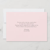 Waterverf Roze Spring Bouquet Trouwfoto Bedankkaart (Achterkant)