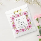 Waterverf Roze Spring Cherry Blossom Wedding Bedankzakje (Gezegeld)