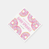 Waterverf Roze Sprinkle Donuts Baby Sprinkle Servet (Hoek)