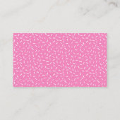 Waterverf Roze Sprinkle Donuts Display Douche Informatiekaartje (Achterkant)