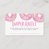 Waterverf Roze Sprinkle Donuts Luier Raffle Spel Informatiekaartje (Voorkant)