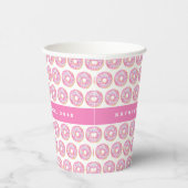 Waterverf Roze Sprinkle Donuts Patroon Verjaardag Papieren Bekers (Rechts)