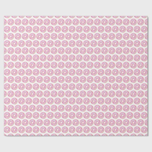Waterverf Roze Sprinkle Donuts Pattern Cadeaupapier (Vlak)