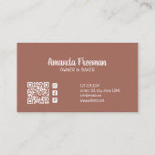 Waterverf Roze Stand Mixer Illustratie Bakken Visitekaartje (Achterkant)