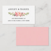 Waterverf Roze stempelgriffie Informatiekaartje (Voorkant / Achterkant)