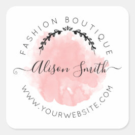 Waterverf Roze Sticker voor Boutique Store