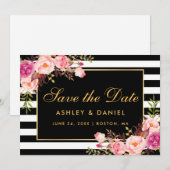 Waterverf Roze stomp Save The Date (Voorkant / Achterkant)