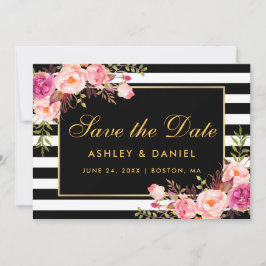 Waterverf Roze stomp Save The Date