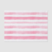 Waterverf Roze Streeppatroon Tissuepapier (Voorkant)