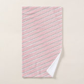 Waterverf Roze Strepen Design Bad Handdoek (Handdoek)