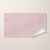 Waterverf Roze Strepen Design Bad Handdoek (Handdoek)