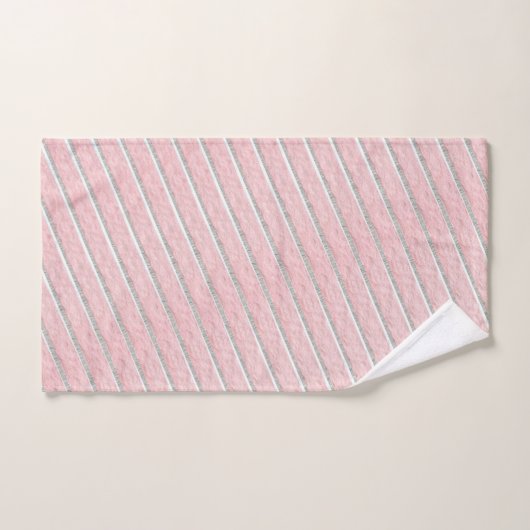 Waterverf Roze Strepen Design Bad Handdoek (Handdoek)