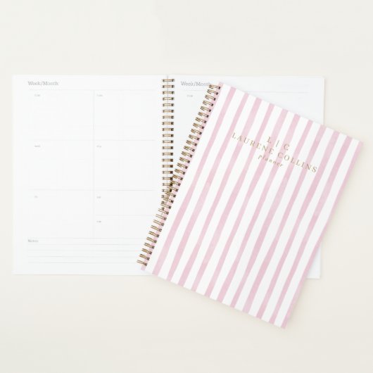 Waterverf Roze Strepen Moderne Planner (Display)