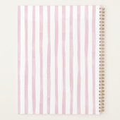 Waterverf Roze Strepen Moderne Planner (Achterkant)