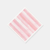 Waterverf roze strepen servet (Hoek)