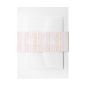 Waterverf roze strepen uitnodigingen wikkel (Voorkant Voorbeeld)