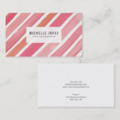 Waterverf roze strepen Visitekaartjes (Voorkant / Achterkant)