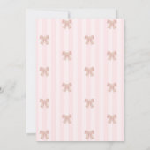 Waterverf Roze Strik Babyshower Kaart (Achterkant)