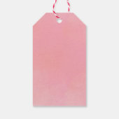 Waterverf Roze Strik Bloem Meisje baby shower Cadeaulabel (Achterkant)