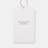 Waterverf Roze Strik Custom bruiloft Cadeaulabel (Achterkant)