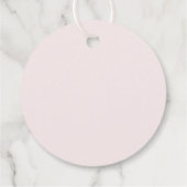 Waterverf Roze Strik Doop Bedankjes Labels (Achterkant)