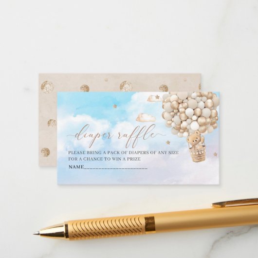 Waterverf roze strik lint baby shoEnclosure Kaart (Voorkant / Achterkant in situ)