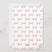 Waterverf Roze Strik Lint Sjerp Kerst Foto Feestdagenkaart (Achterkant)