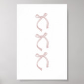 Waterverf roze  strik poster (Voorkant)