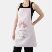 Waterverf Roze Strik Stippen Baby Shower Schort (Insitu)