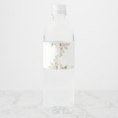 Waterverf Roze Strik Waterfles Labels Etiket (Achterkant)