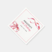 Waterverf Roze Stromend Lint Sweet 16 Verjaardag Servet (Hoek)