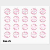 Waterverf Roze Strooi Donuts Baby Strooi Ronde Sticker (Vel)