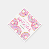 Waterverf Roze Strooide Donuts Baby Borrel Servet (Hoek)