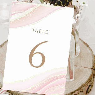 waterverf roze Tabel Nummer 6 Kaart