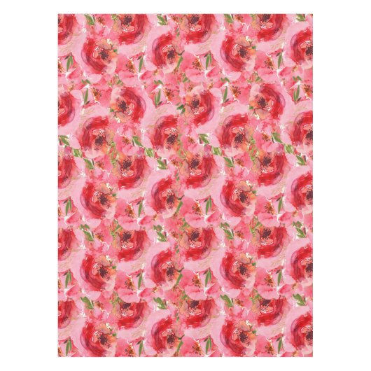 Waterverf Roze tablet Tafelkleed (Voorkant)