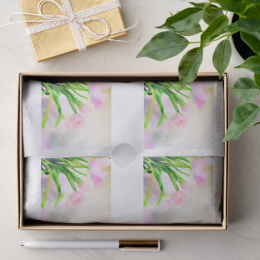 Waterverf roze tapijten voor ontkoppeling tissuepapier (Geschenk)