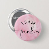 Waterverf Roze Team Roze Button (Voorkant /achterkant)